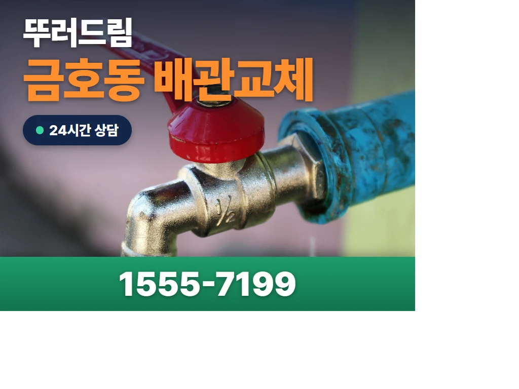 금호동 배관교체 현장
