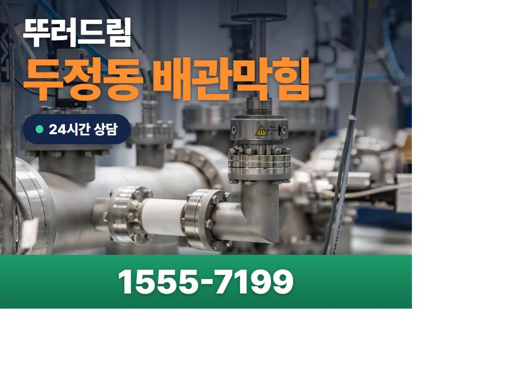 두정동 배관막힘 현장
