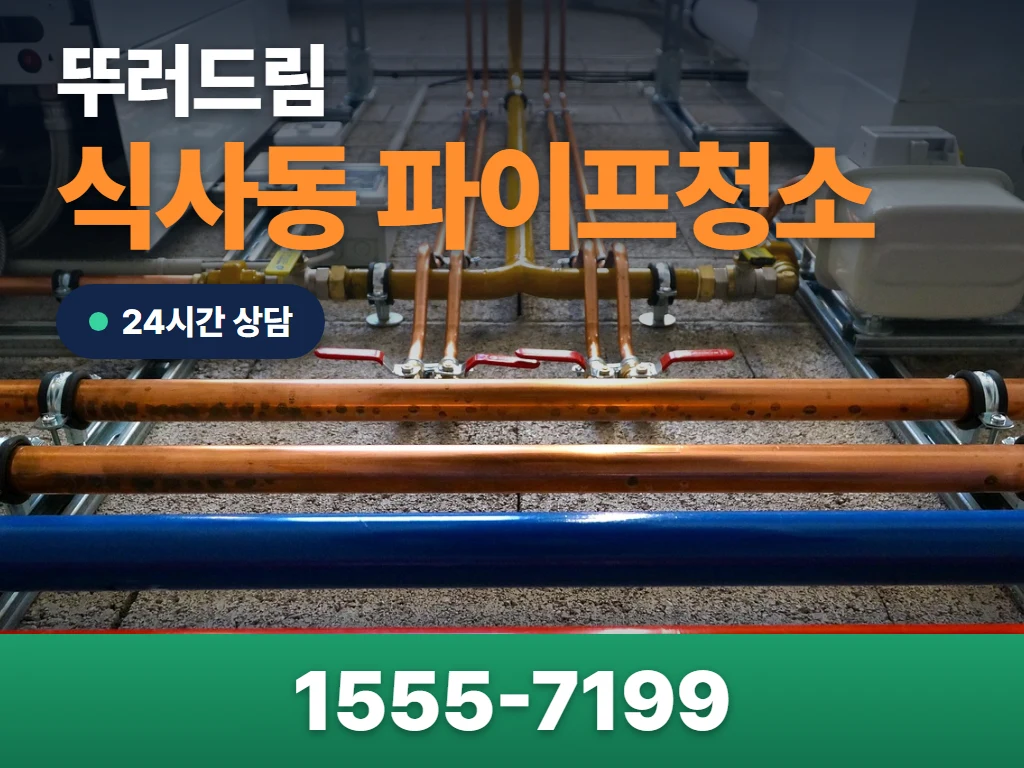 식사동 파이프청소 현장